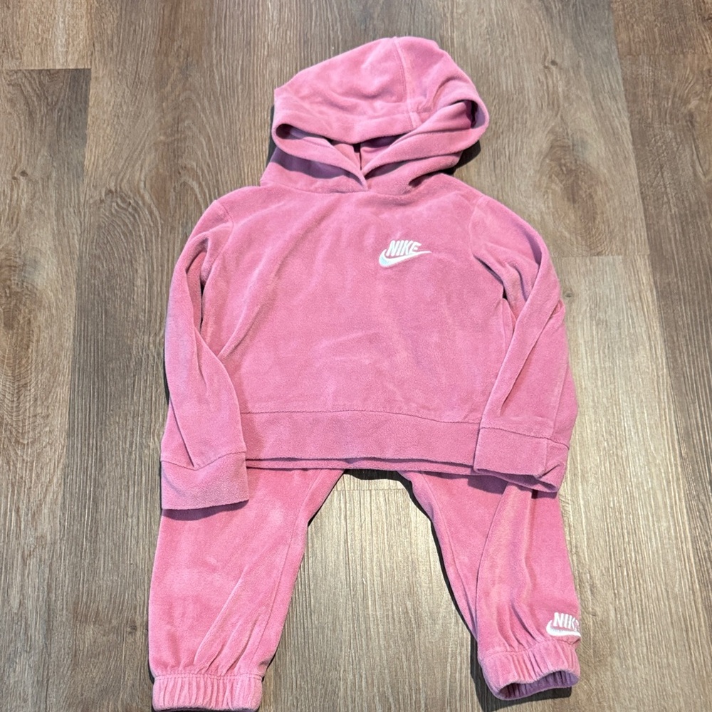 Nike Pink Fleece Hoodie and Joggers